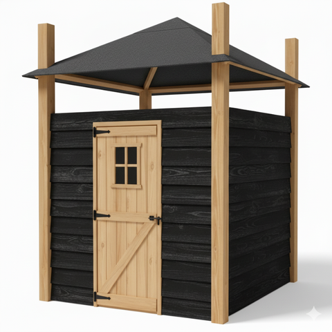 Konijnenhok Hooiberg Bouwpakket Vera - 215x215x300cm