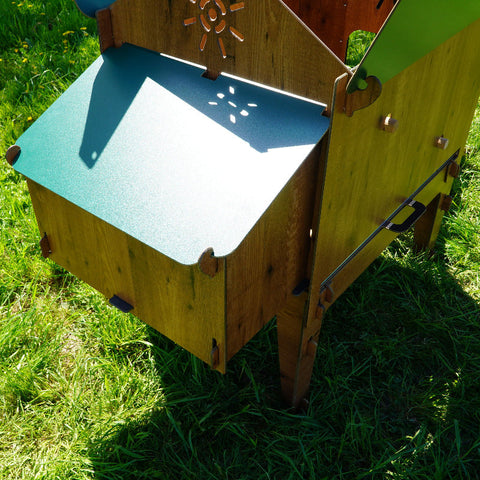 Cucciolotta classic L kippenhok buiten achterkant