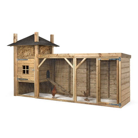 Konijnenhok Hooiberg Bouwpakket Glorenza Evie - 340x110x190cm