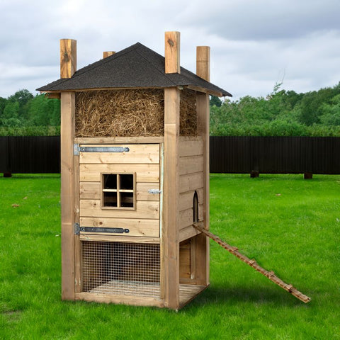 Konijnenhok Hooiberg Bouwpakket Glorenza Klaas - 110x110x190cm