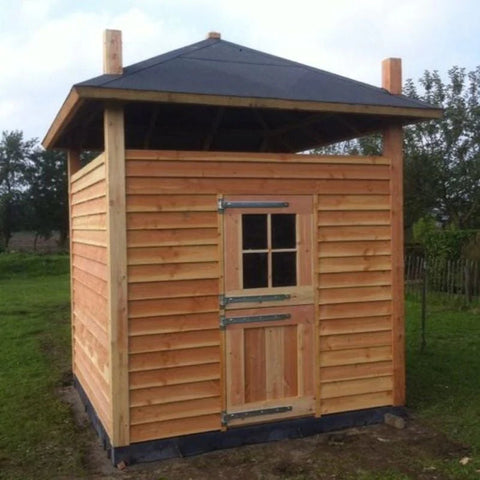 Kippenhok hooiberg bouwpakket Jan | groot hok ook geschikt voor geiten - 280x280x345cm