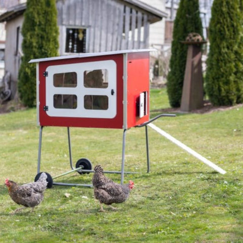 Houten kippenhok Kerbl op wielen - 113x92x138cm