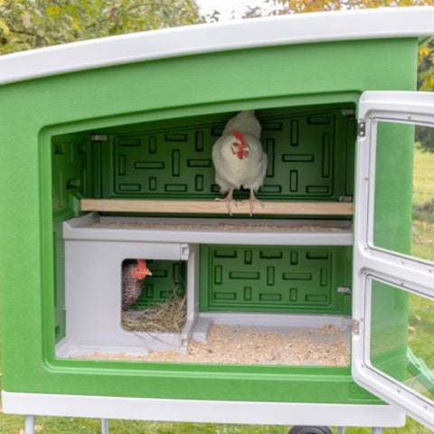 Kunststof kippenhok Kerbl op wielen - 119x96x162cm