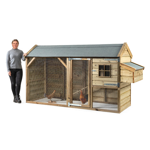 Kippenhok Bouwpakket Glorenza Loeki - 273x95x148cm