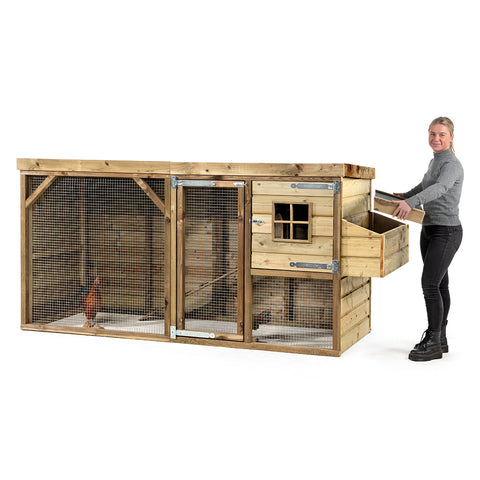 Kippenhok Bouwpakket Glorenza Nelly - 273x95x124cm