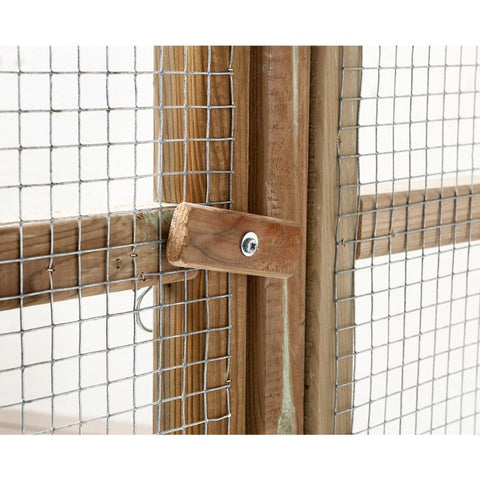 Houten kippenren Luuk XL Glorenza met groot Nachthok en Legnest - 448x179x183cm