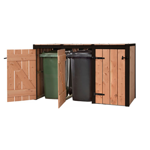 Container Ombouw Hout Volente 3 Containers - Kliko Ombouw Drie Dubbel Laura