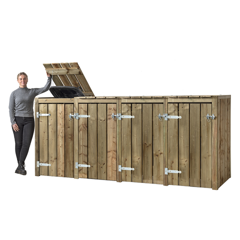 Container Ombouw Hout Volente 4 Containers - Kliko Ombouw Kees