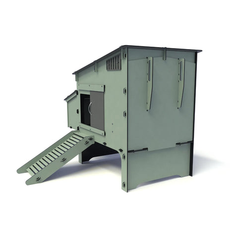 Nestera Kunststof Kippenhok Aspen: kippenhok voor 6 kippen - 122x121x99cm