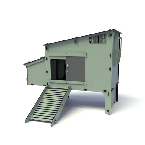 Nestera Kunststof Kippenhok Aspen: kippenhok voor 6 kippen - 122x121x99cm