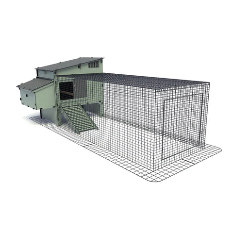 Kunststof Kippenhok met kippenren Nestera: Aspen 10