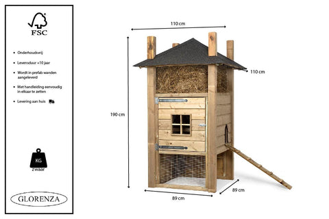 Kippenhok Hooiberg Bouwpakket Glorenza Pleun 