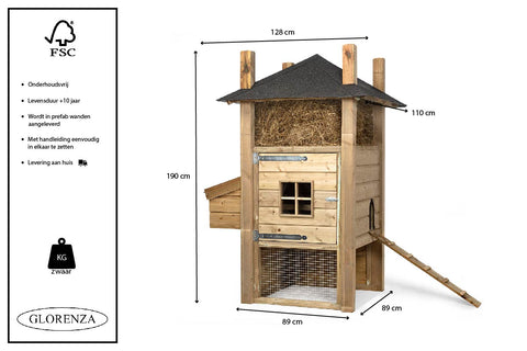 Kippenhok Hooiberg Bouwpakket Glorenza Sem