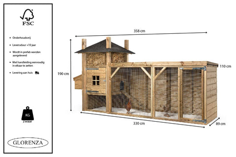 Kippenhok Hooiberg Bouwpakket Glorenza Silke