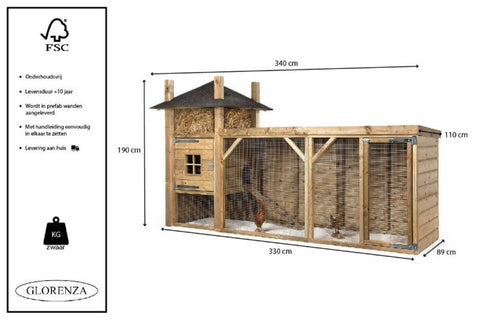 Kippenhok Hooiberg Bouwpakket Glorenza Sofie