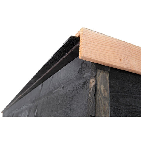 Hondenhok_kennel_douglas_geimpregneerd_hout_zweeds_rabat_nachthok_duurzaam_onderhoudsvrij_voldux_materiaal_dak_afgewerkt_zijkant_Dave