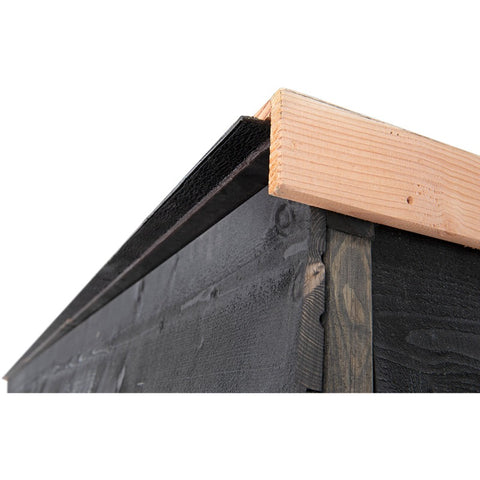 Hondenhok_kennel_douglas_geimpregneerd_hout_zweeds_rabat_nachthok_duurzaam_onderhoudsvrij_voldux_bordercollie_groot_ruimte_bovenkant_materiaal_afgewerkt_dichtbij_kwaliteit_Rex