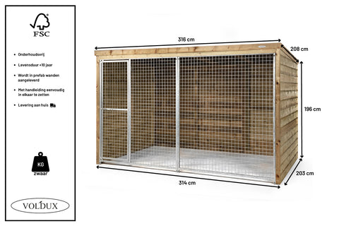 Kattenren_ ren_douglas_geimpregneerd_hout_zweeds_rabat_nachthok_duurzaam_onderhoudsvrij_voldux_groot_veilig_ruimte_fsc_onderhoudsvrij_kwaliteit_afmetingen_centimeters_levering_Lieke