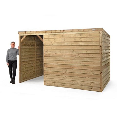 Voldux schuistal Winter voorkant met vrouw ernaast