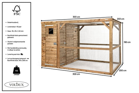 Volière Timo Voldux - 303x203x190 cm