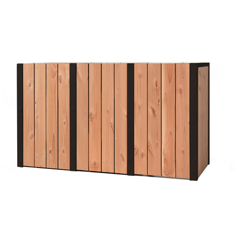 Container Ombouw Hout Volente 3 Containers - Kliko Ombouw Drie Dubbel Laura