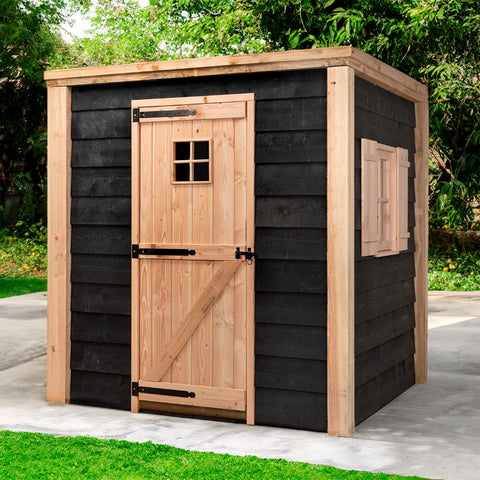 Kippenhok en Houten Schuur Overkapping Volente Kasper- 198x196x208cm