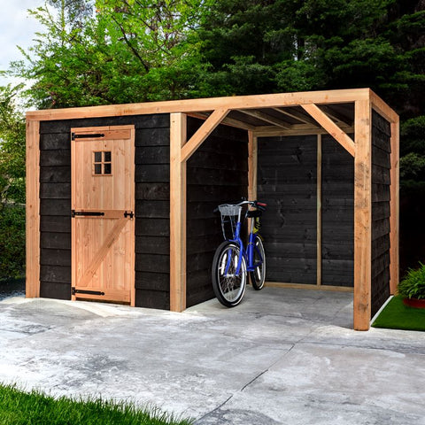 Kippenhok met Schuilstal Volente Moos - 381x196x208cm