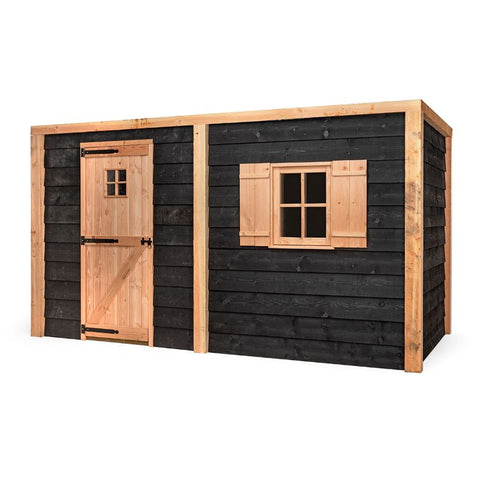 Kippenhok en Houten Schuur Bouwpakket Volente Willem - 381x196x208cm