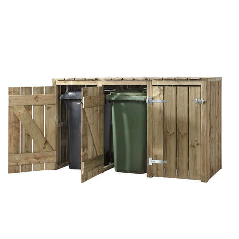 Container Ombouw Hout Volente - Kliko Ombouw 3 Containers - Drie Dubbel Andre