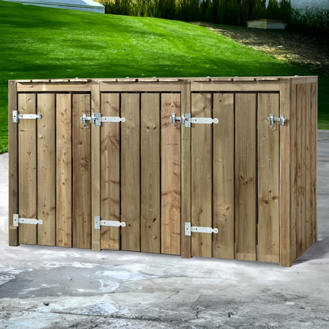 Container Ombouw Hout Volente - Kliko Ombouw 3 Containers - Drie Dubbel Andre