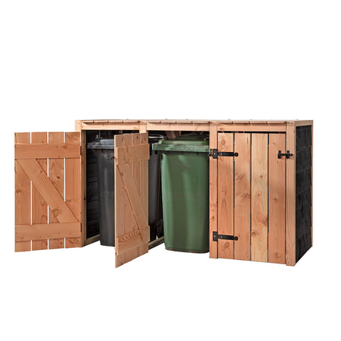Container Ombouw Hout Volente 3 Containers - Kliko Ombouw - Drie Dubbel Fleur