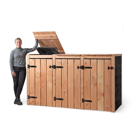 Container Ombouw Hout Volente 3 Containers - Kliko Ombouw - Drie Dubbel Fleur