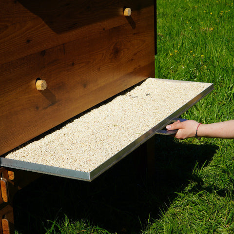 zijkant uitschuifbaar bak eenvoud in schoonmaak kippenhok