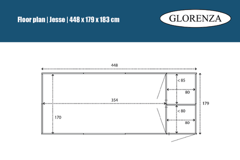 Houten Volière Jesse Glorenza met dichte Sluis en Nachthok - vanaf 337x179x183cm