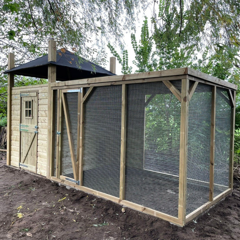 Kippenhok Hooiberg Bouwpakket Julia XL - 507x215x300cm