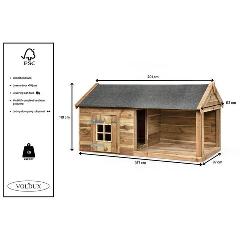 Hondenhok Naud Voldux - 201x113x110cm