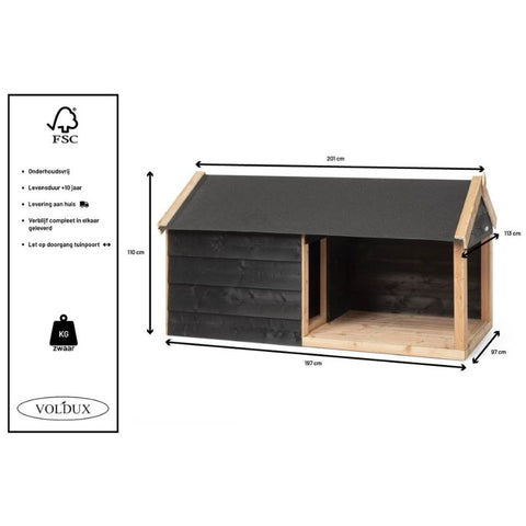 Hondenhok Stijn Voldux - 201x113x110cm