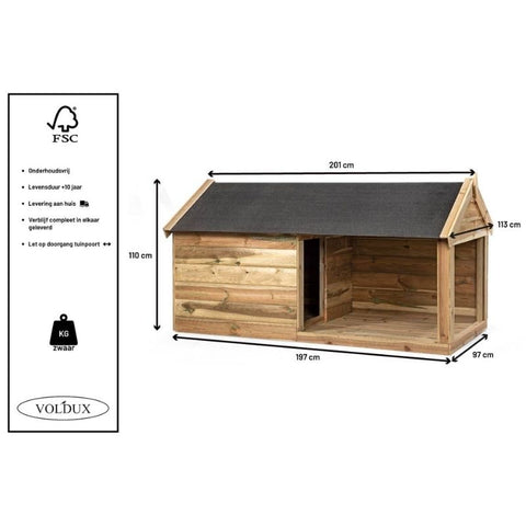 Hondenhok Storm Voldux - 201x113x110cm