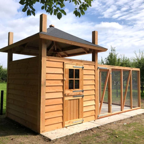 Kippenhok Hooiberg Bouwpakket Sanne XL met Ren - 615x330x350cm
