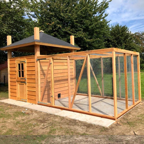 Kippenhok Hooiberg Bouwpakket Sanne XL met Ren - 615x330x350cm