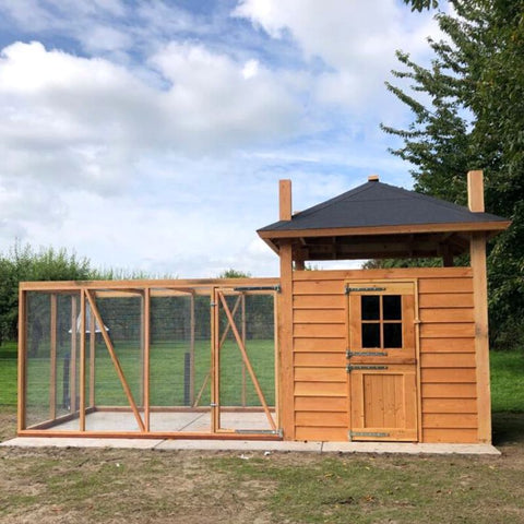 Kippenhok Hooiberg Bouwpakket Sanne XL met Ren - 615x330x350cm