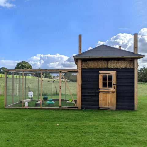 Kippenhok Hooiberg Bouwpakket Sanne XL met Ren - 615x330x350cm
