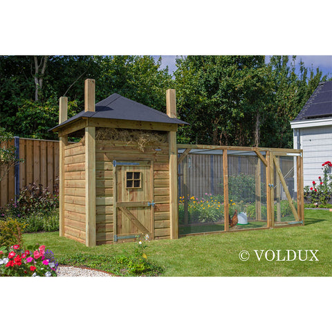 Kippenhok Hooiberg Bouwpakket Julia XL - 507x215x300cm