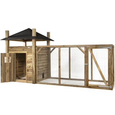 Konijnenhok Hooiberg Bouwpakket Loes XL Voldux - 462x175x225cm