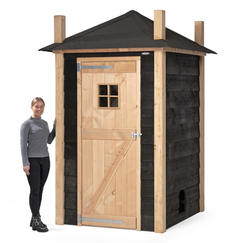 Konijnenhok Hooiberg Bouwpakket Mees Voldux - 150x150x235cm