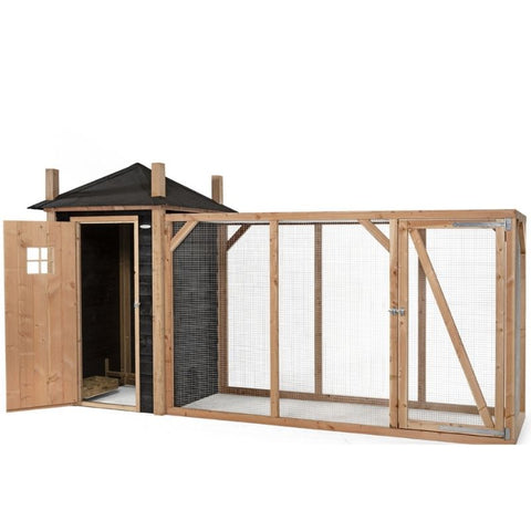 Konijnenhok Hooiberg Bouwpakket Mees XL Voldux - 437x150x235cm