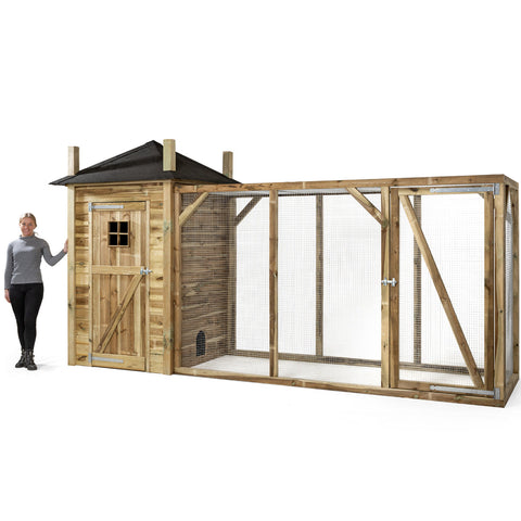 Konijnenhok Hooiberg Bouwpakket Eline XL Voldux - 437x150x235cm