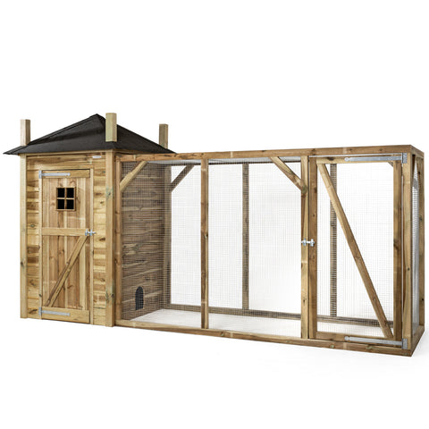 Konijnenhok Hooiberg Bouwpakket Eline XL Voldux - 437x150x235cm