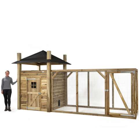 Konijnenhok Hooiberg Bouwpakket Loes XL Voldux - 462x175x225cm