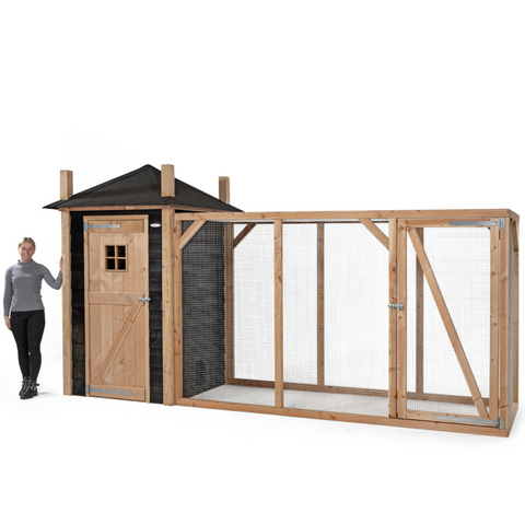 Konijnenhok Hooiberg Bouwpakket Mees XL Voldux - 437x150x235cm
